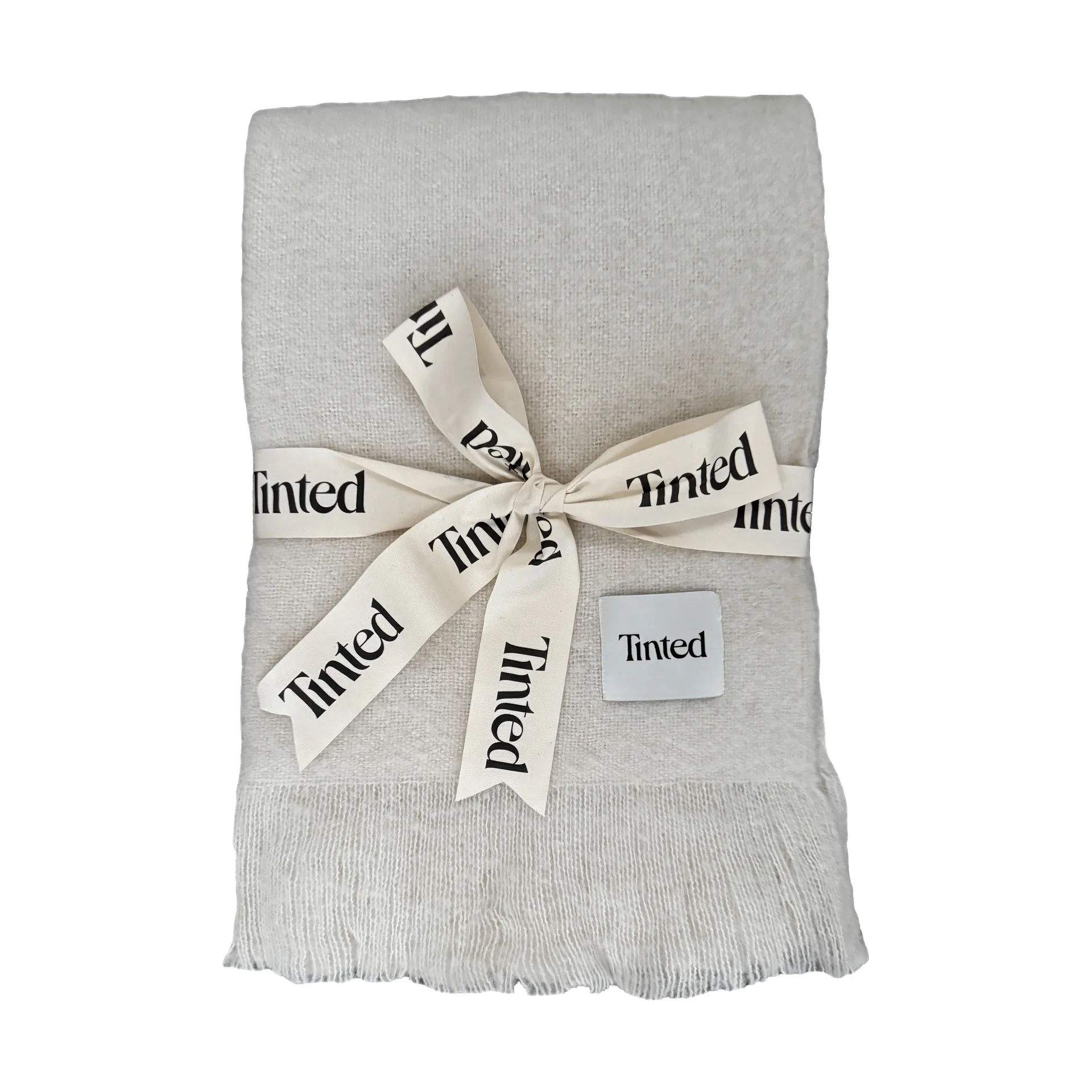 Tinted Plaid en laine Fingal Solid off white-natural, cm