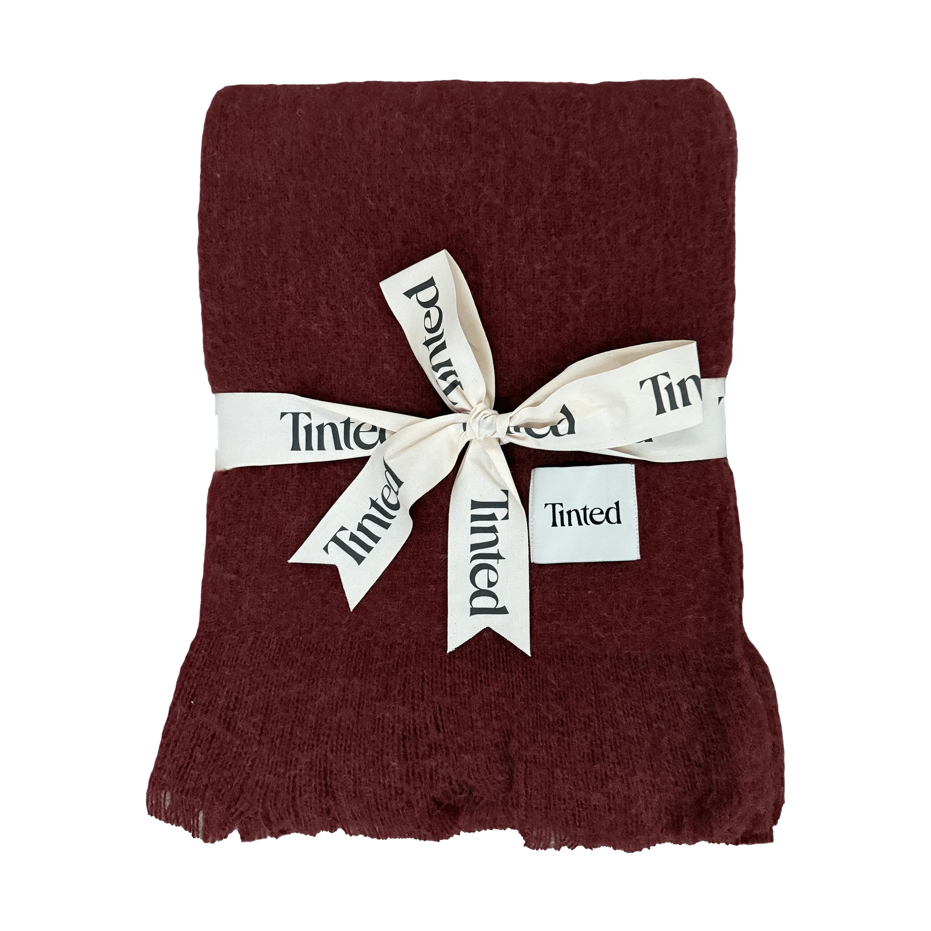 Tinted Plaid en laine Fingal Solid wine red, cm