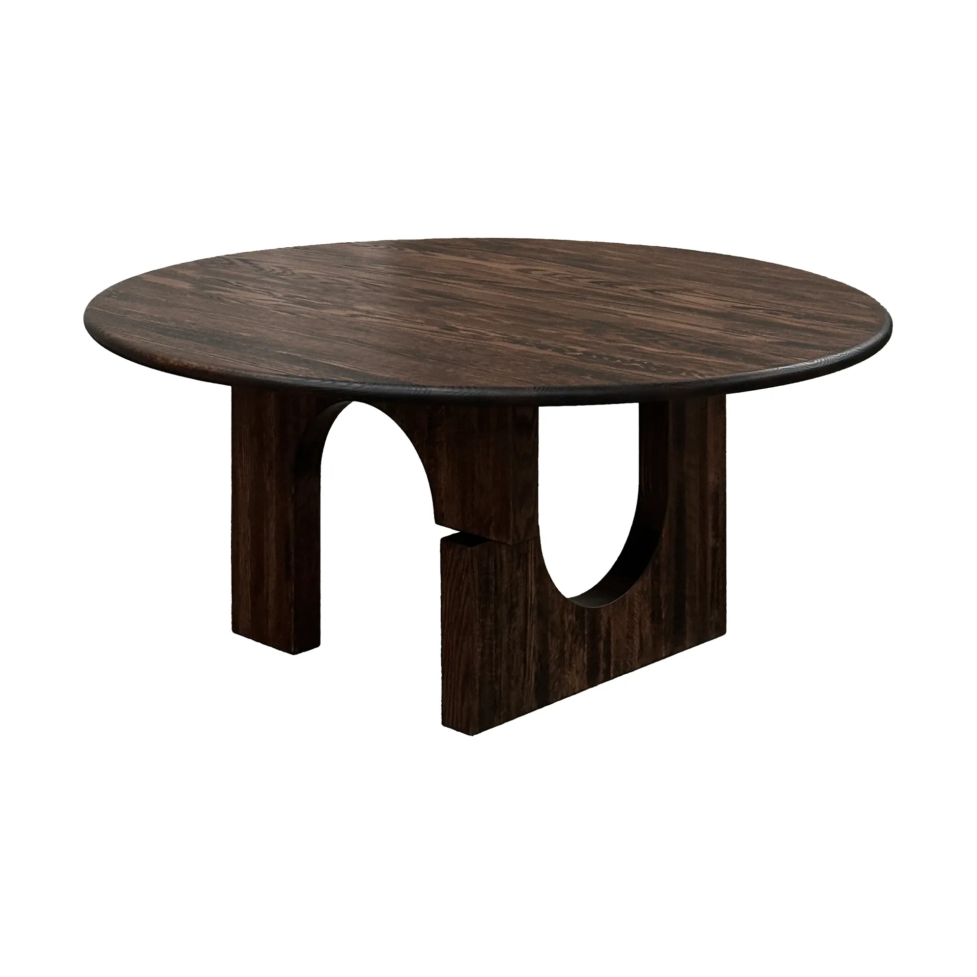 Tinted Table à manger Sanders Ø Dark stained walnut