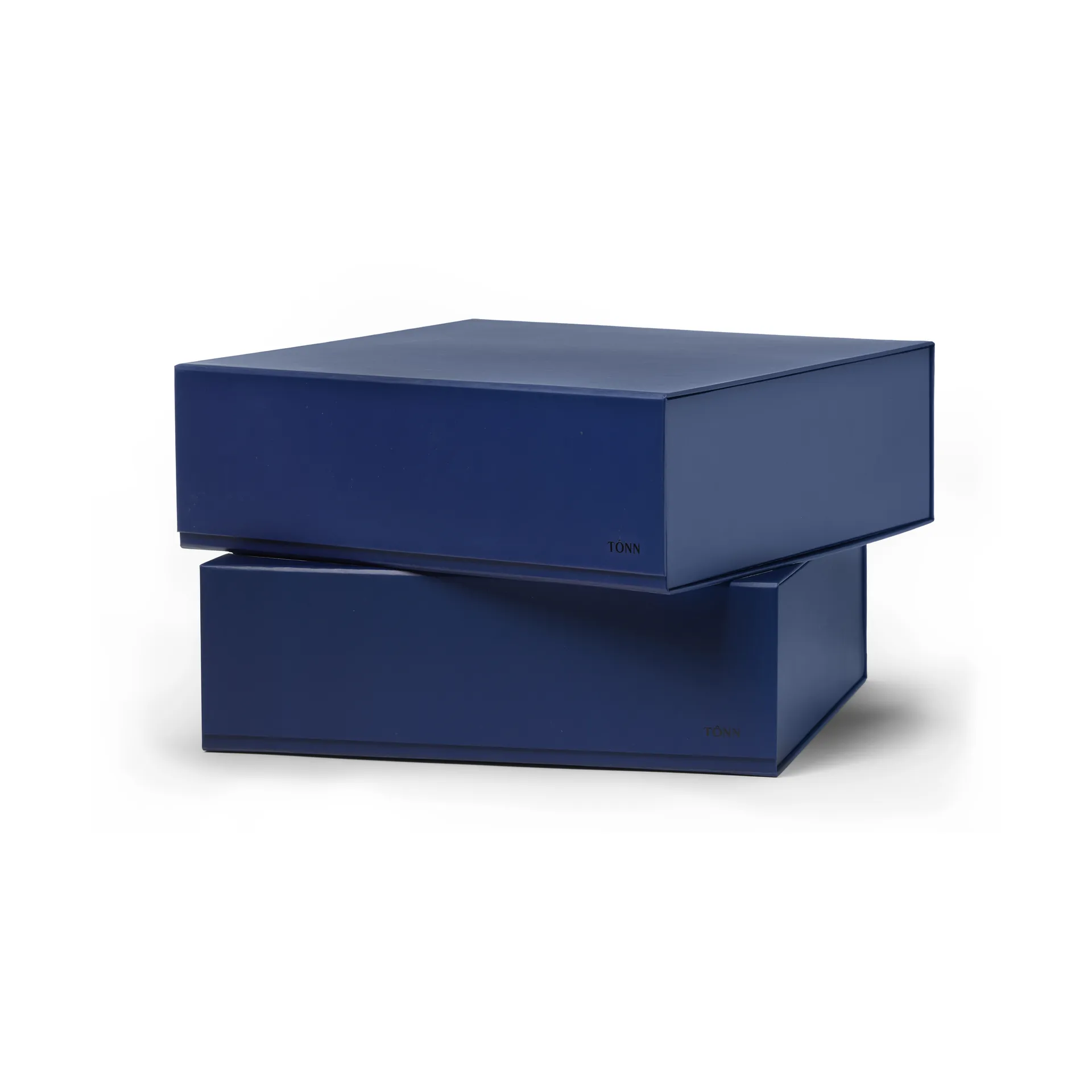 TÔNN furniture Boîte de rangement Pac box Bleu minuit, grand 32,5x10,5x30 cm, Lot de 2