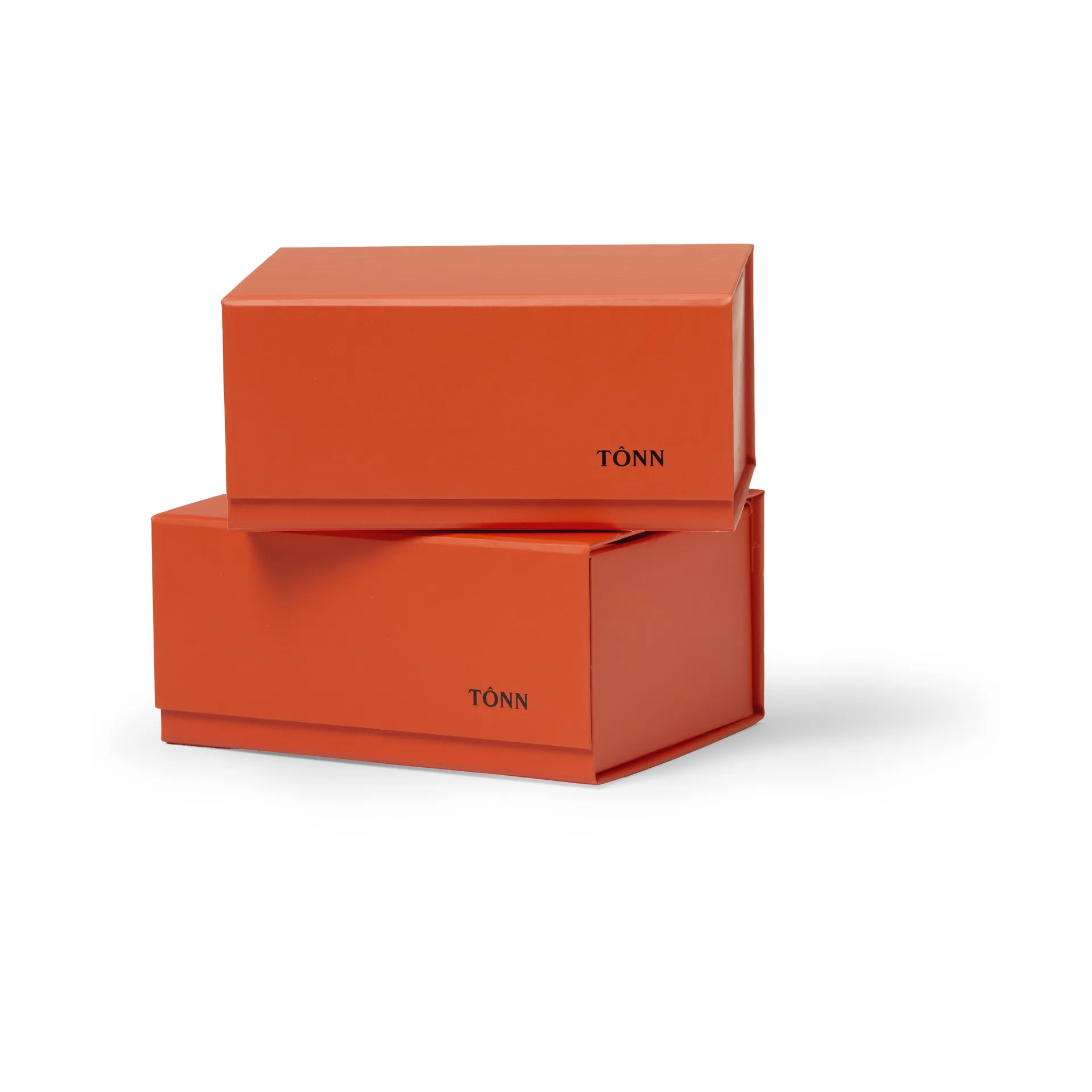 TÔNN furniture Boîte de rangement Pac box Rouge danois, petit ,5×, Lot de 2