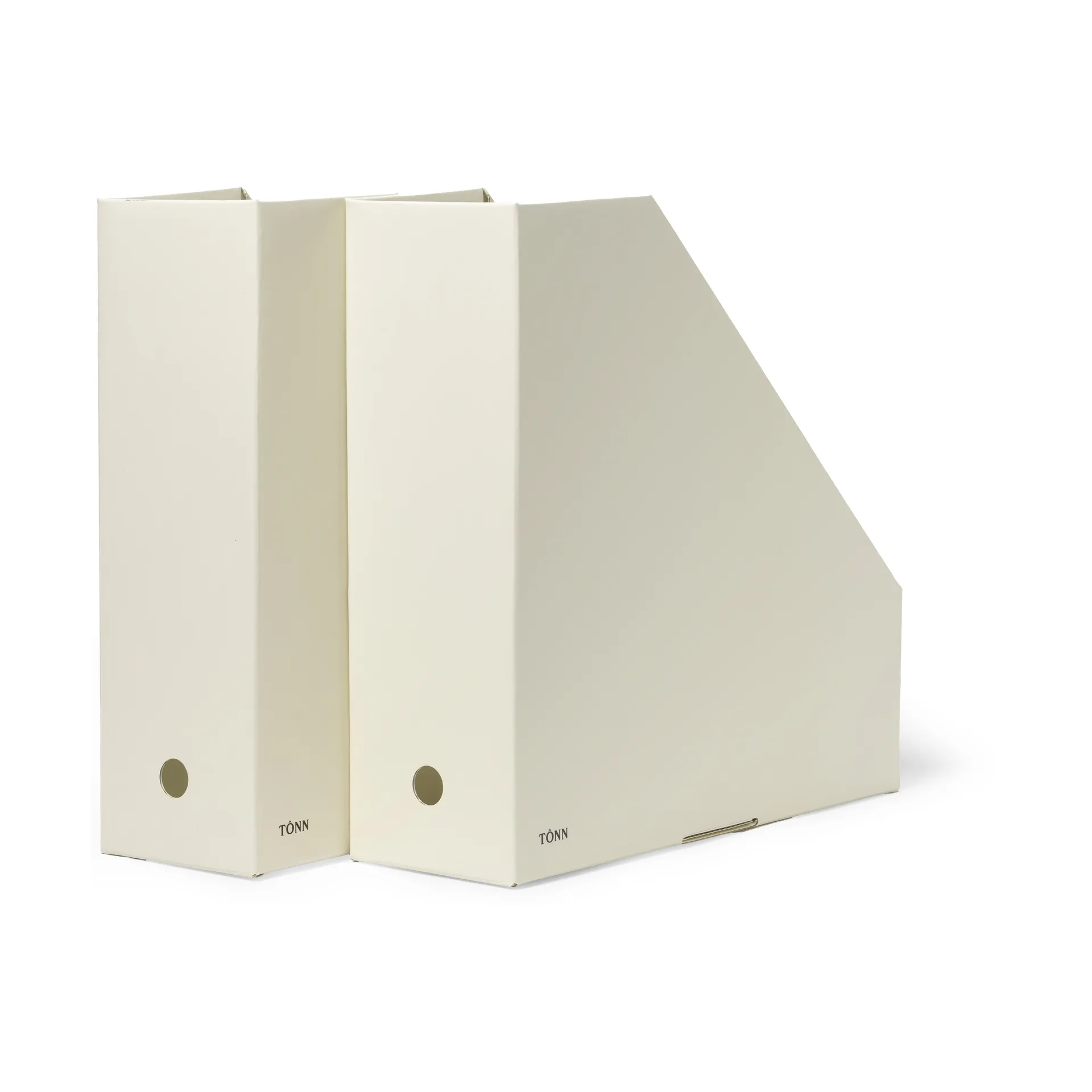 TÔNN furniture Range-documents Pia Blanc cassé, cm, Lot de 2