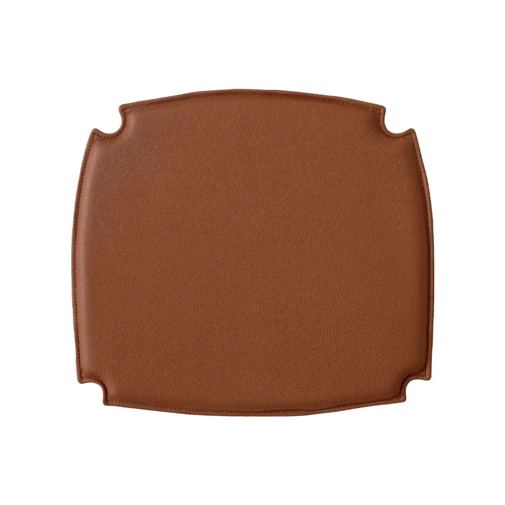 &Tradition Coussin de chaise Drawn HM3 cuir cognac