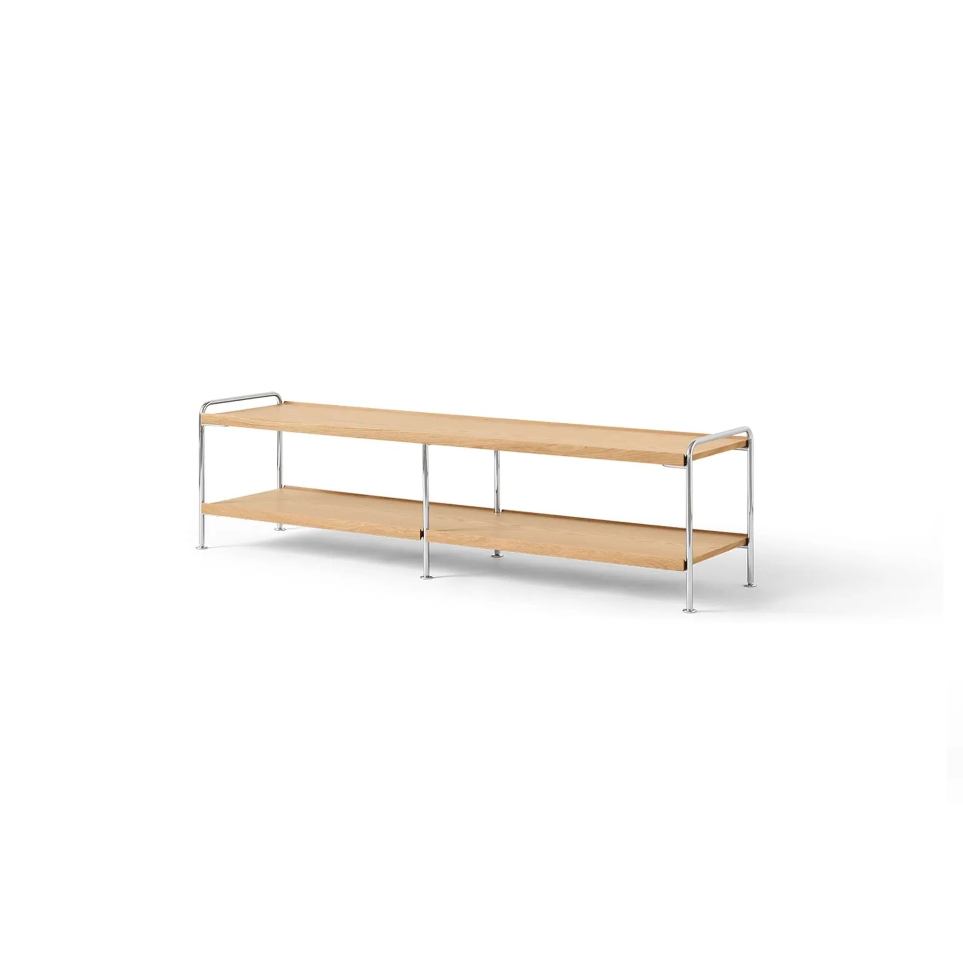 &Tradition Étagère console Alima NDS4 Chêne laqué-chrome, cm