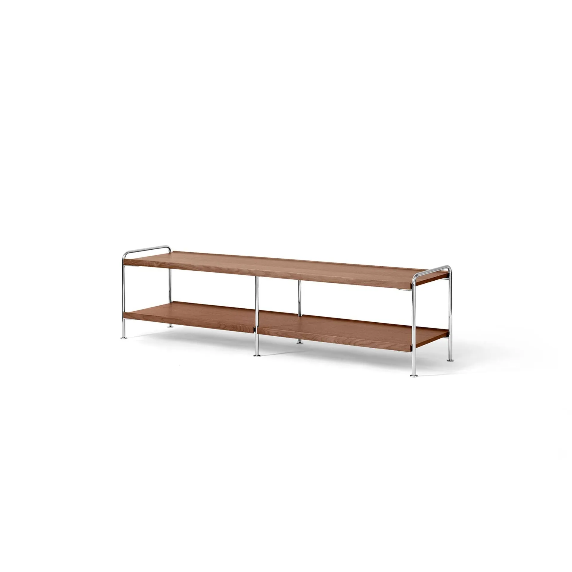 &Tradition Étagère console Alima NDS4 Noyer laqué-chrome, cm