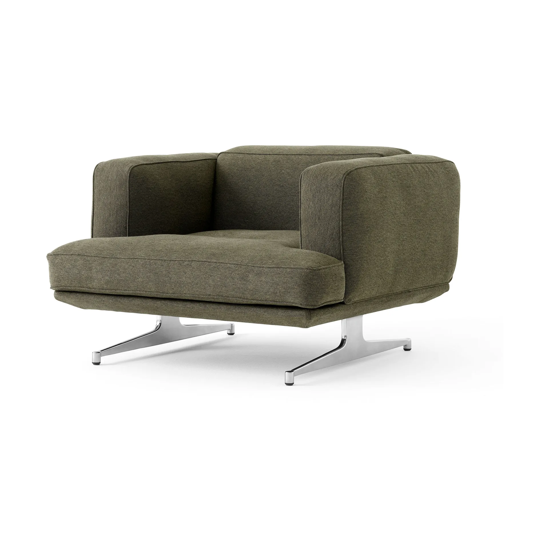 &Tradition Fauteuil Inland AV21 Argile 0014 - aluminium poli
