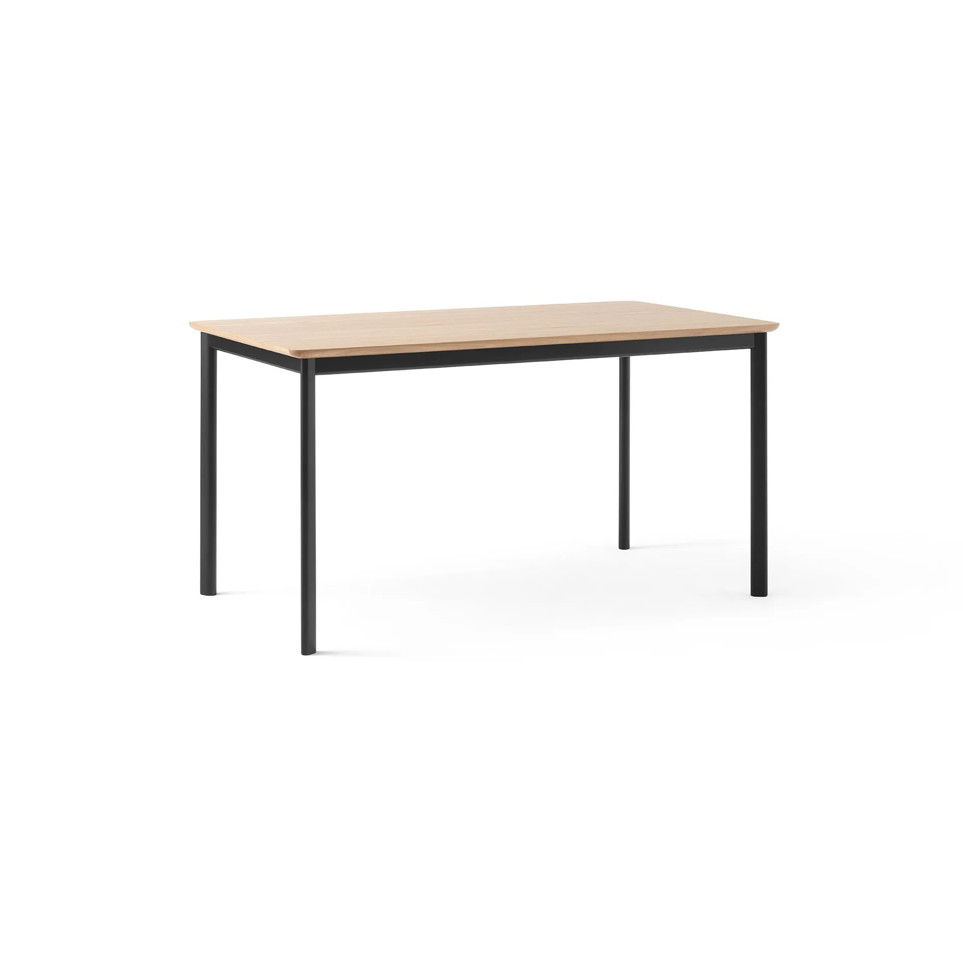 &Tradition Table à manger Drip HW115 cm Black frame-clear lacq. oak