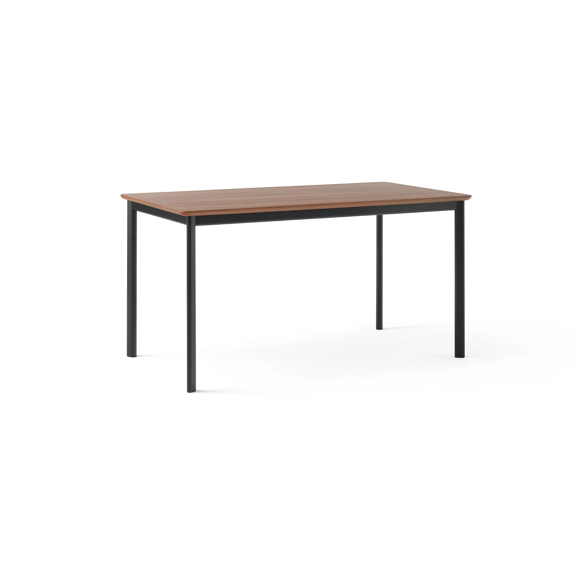 &Tradition Table à manger Drip HW115 cm Black frame-clear lacq. walnut
