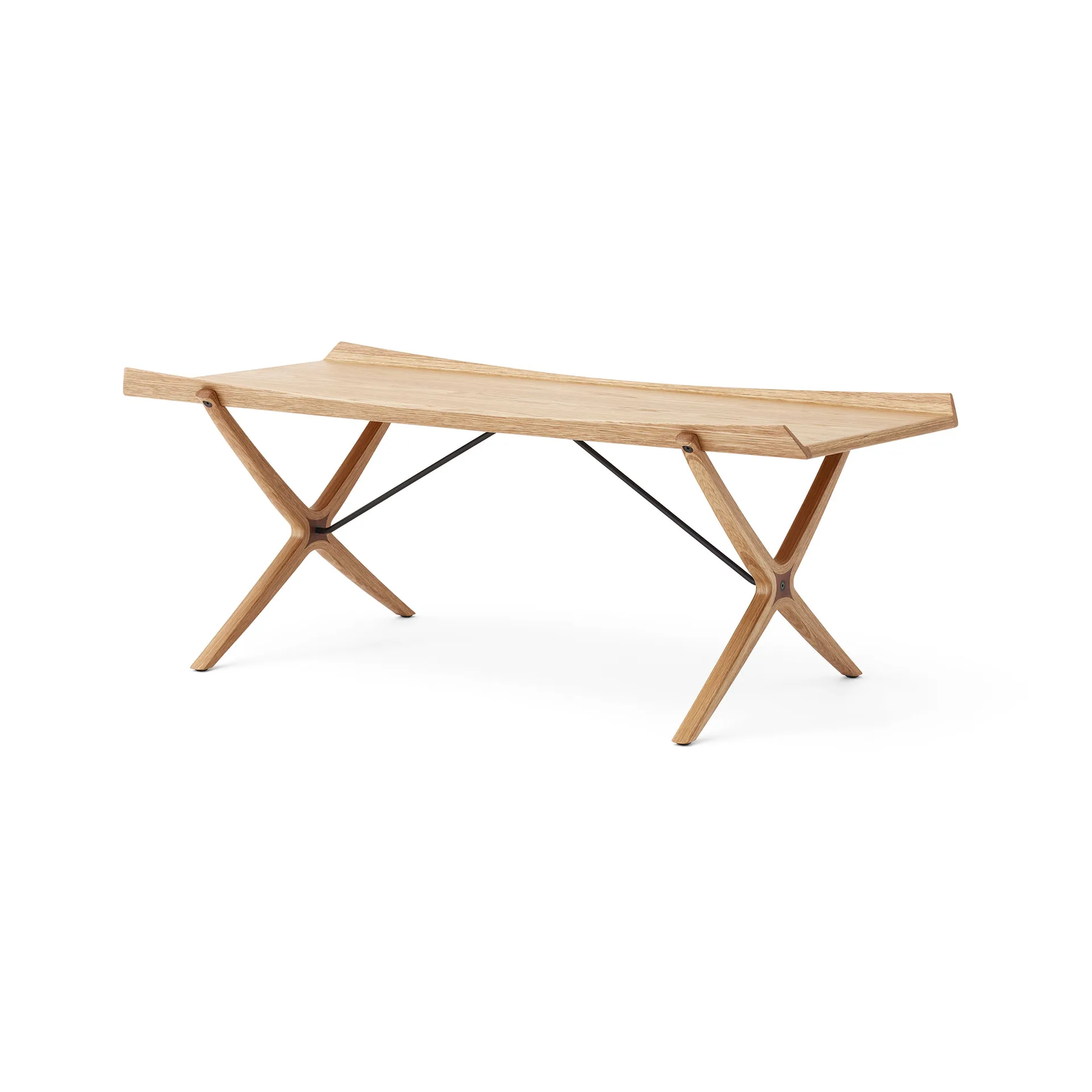 &Tradition Table basse X HM13 cm Lacquered oak-walnut inserts