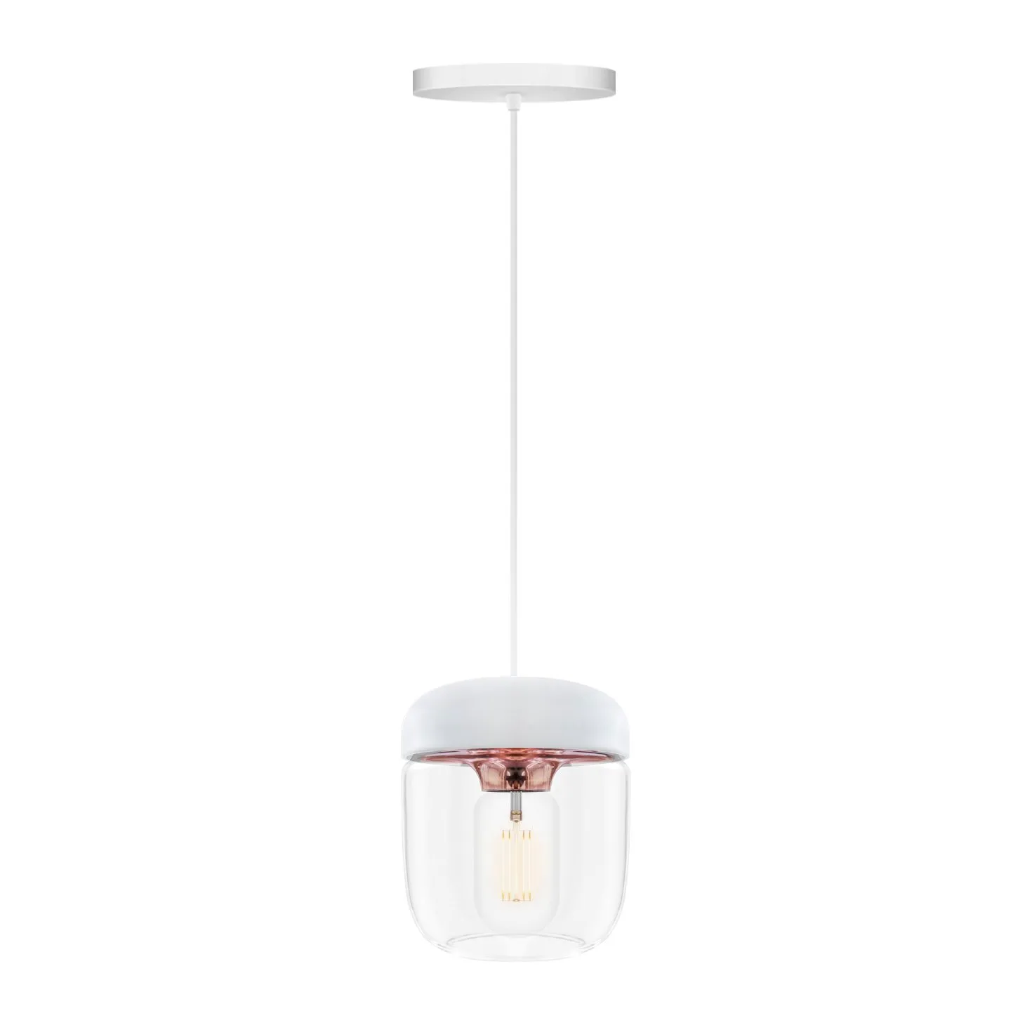 Umage Abat-jour Acorn blanc cuivre poli