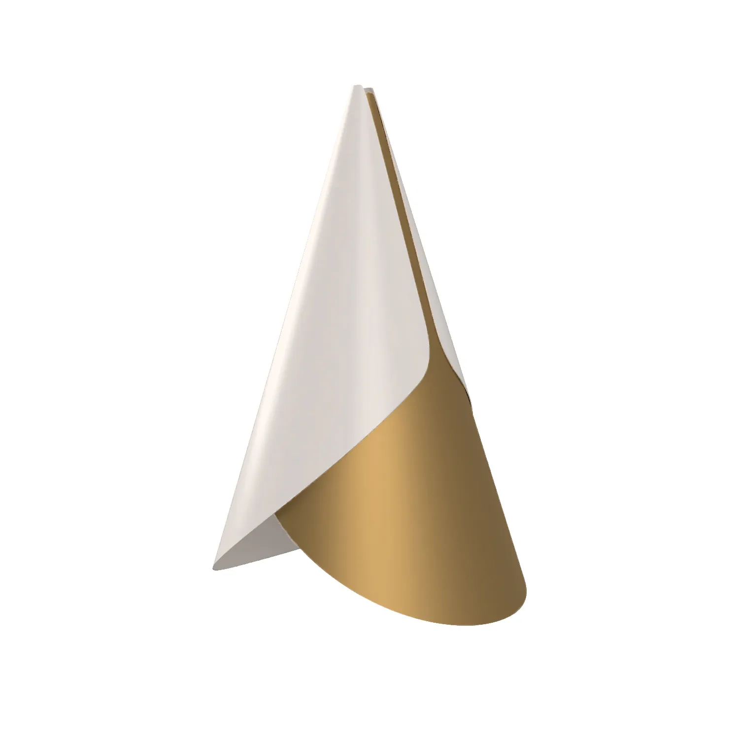 Umage Abat-jour Cornet blanc, Laiton