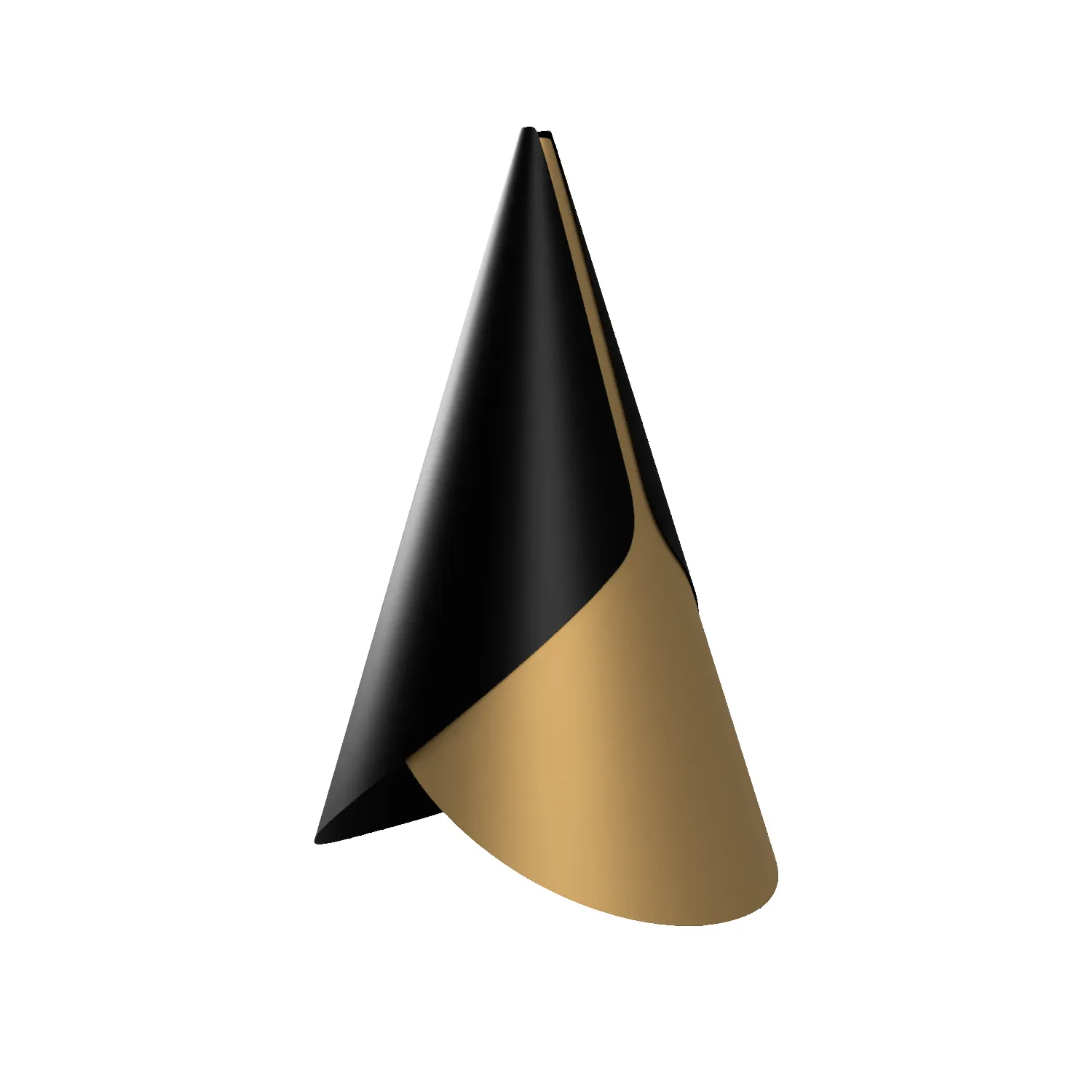 Umage Abat-jour Cornet Noir, Laiton