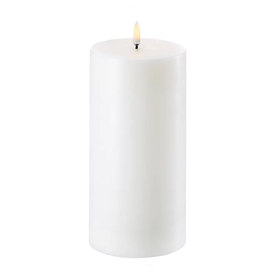 Uyuni Lighting Bougie bloc Uyuni LED blanc Ø10,1 cm 20,3 cm