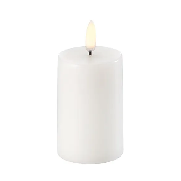 Uyuni Lighting Bougie bloc Uyuni LED blanc Ø5 cm 7,5 cm