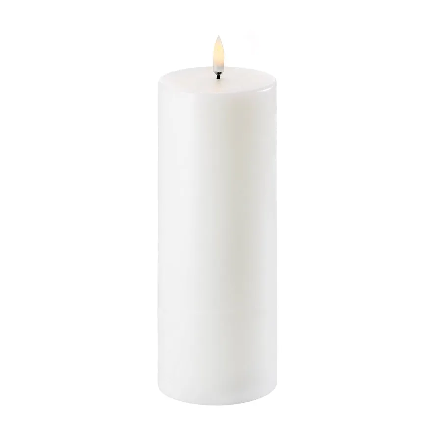 Uyuni Lighting Bougie blocUyuni LED blanc Ø7,8 cm 20,3 cm