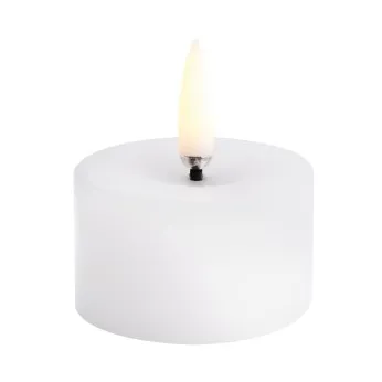 Uyuni Lighting Bougie LED en bloc Uyuni Melted Blanc, Ø5x2,8 cm