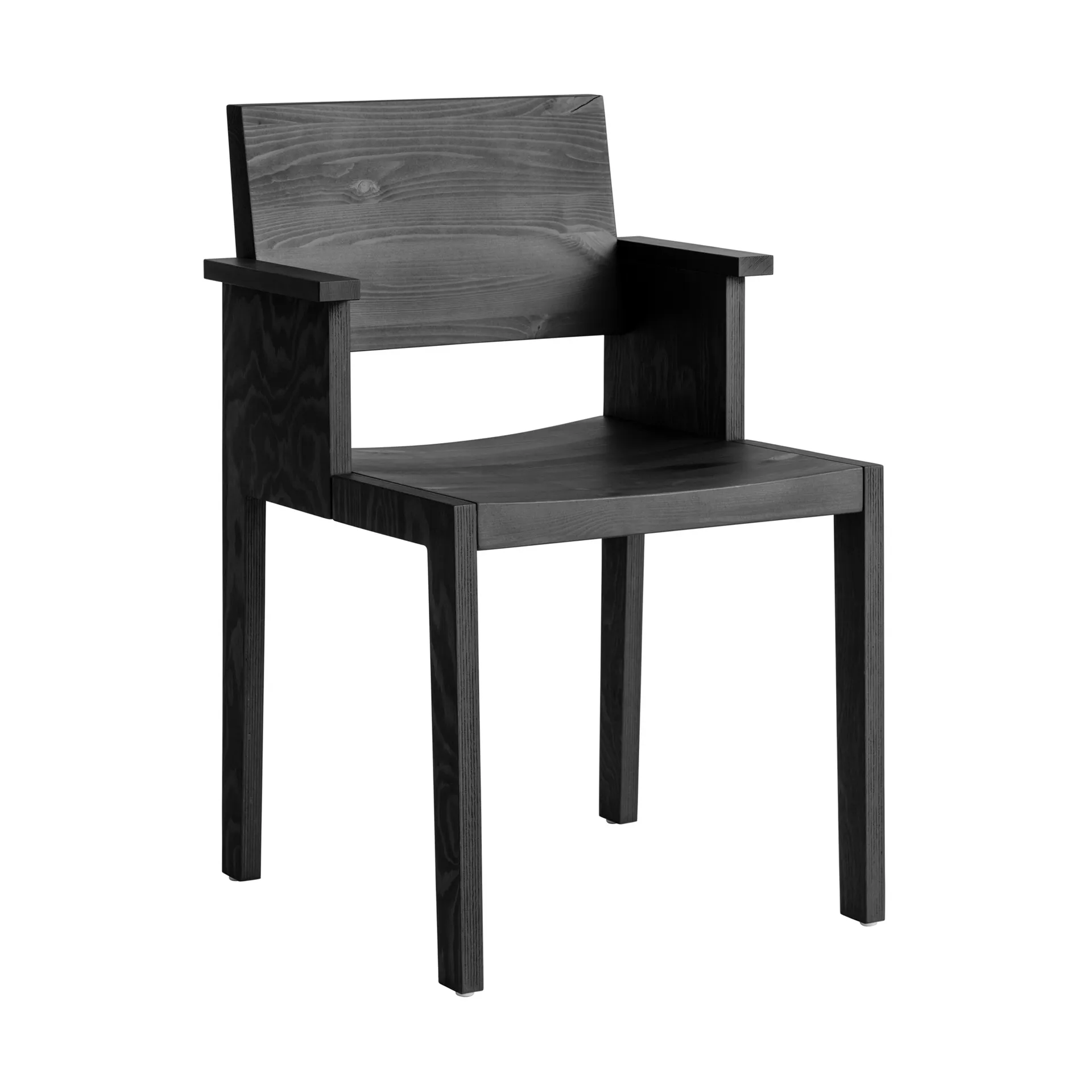 Vaarnii Fauteuil à accoudoirs 016 Maasto Dining Armchair Pin teinté noir