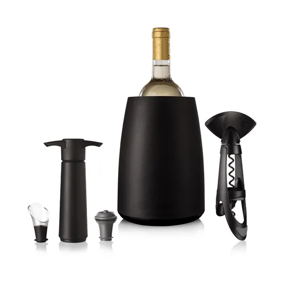 Vacuvin Elegant Plus vinset, Svart, 5 delar