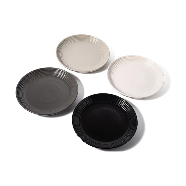 Gastro tallrik Ø25 cm 4-pack, Vit, sandgrå, antracit