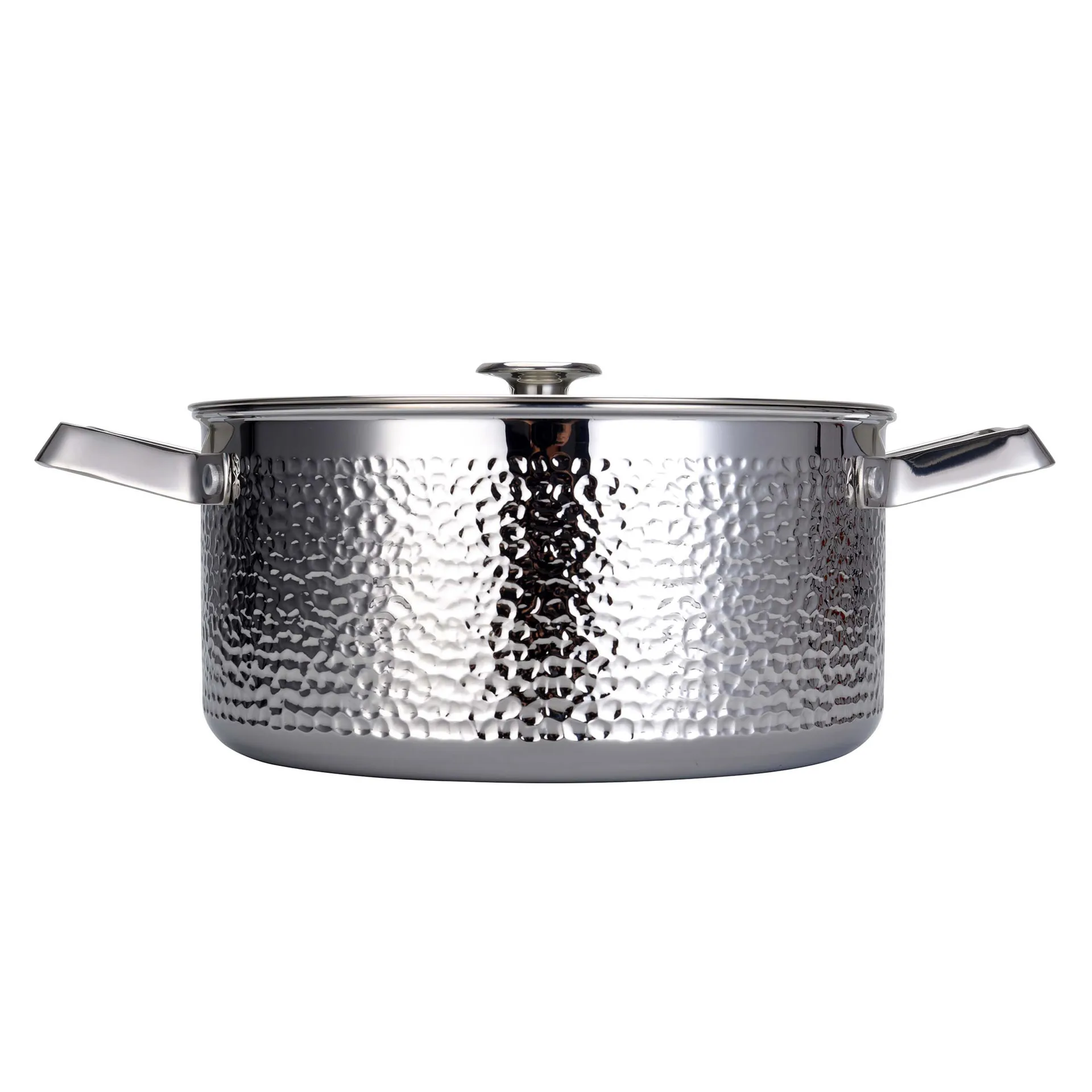 Vargen & Thor Kroma hamrad kromad gryta med lock Pixel, 4 L