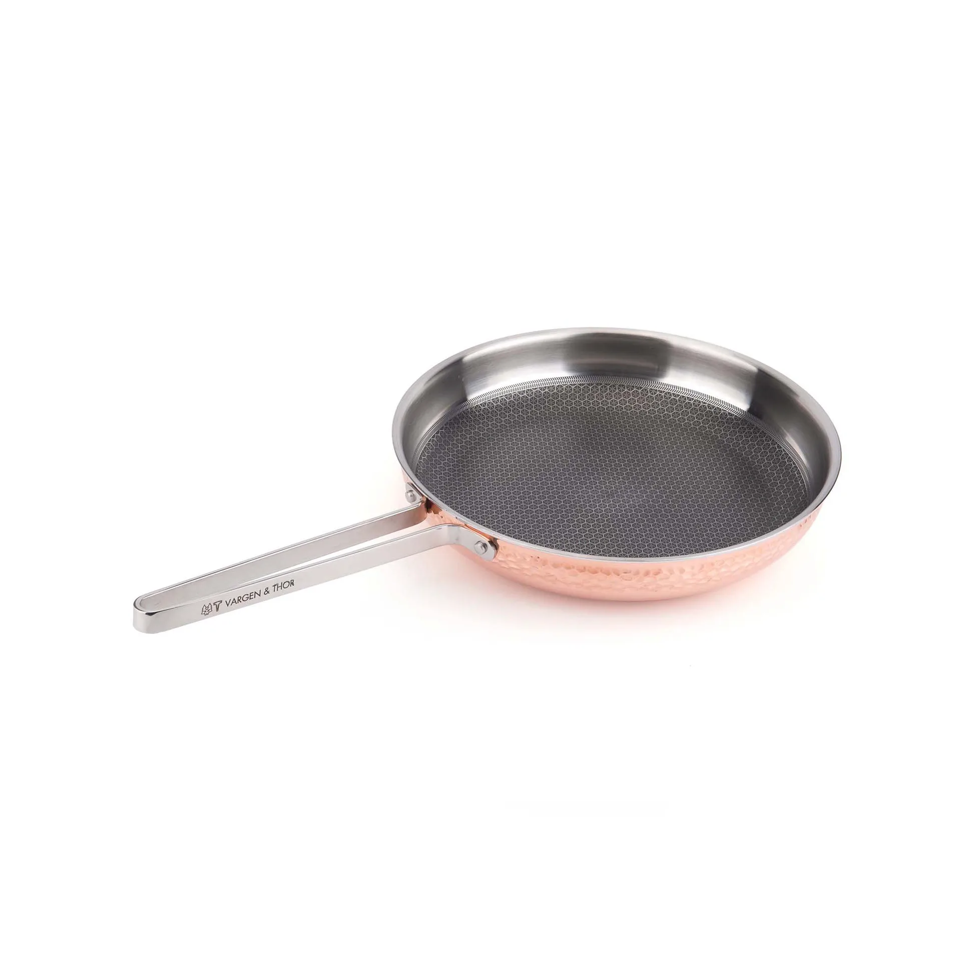 Vargen & Thor Mjölner hamret stegepande i kobber Model Yb, Ø28 cm