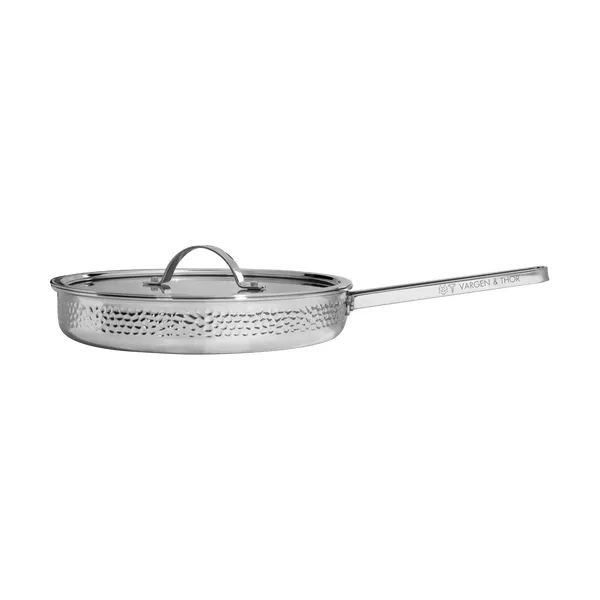 Modell M1 hamrad traktörpanna Ø28 cm, Krom med lock