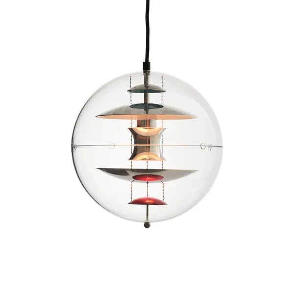 VP Globe taklampa Ø28cm, Chrome-red