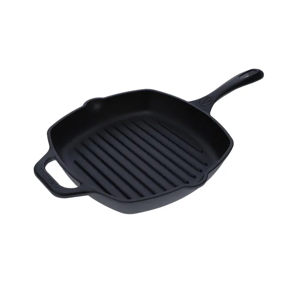 Victoria fyrkantig grillpanna gjutjärn pre-seasoned, 44,1x28,4 cm