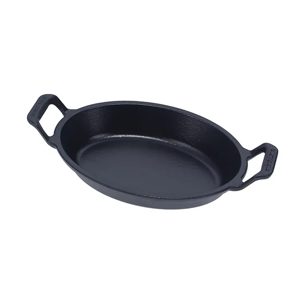 Victoria oval gryta gjutjärn pre-seasoned, 27,1x15,5 cm