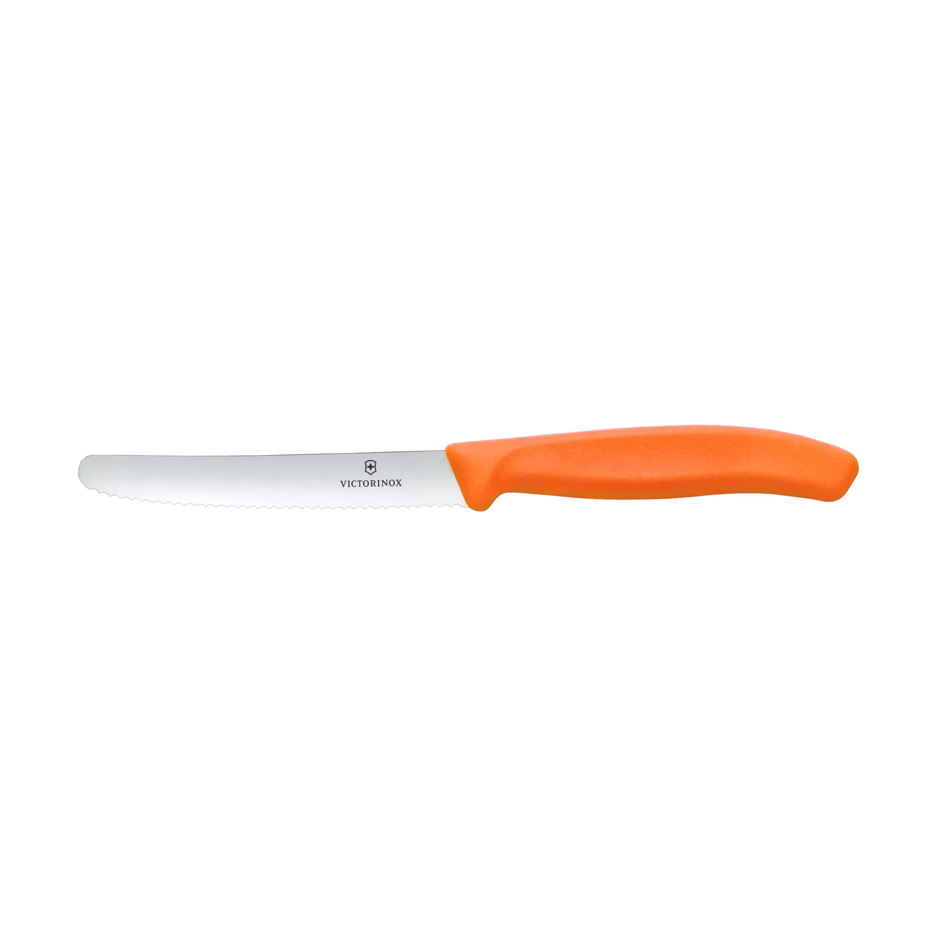 Victorinox Swiss Classic pølse-/tomatkniv, tandet 11 cm Orange