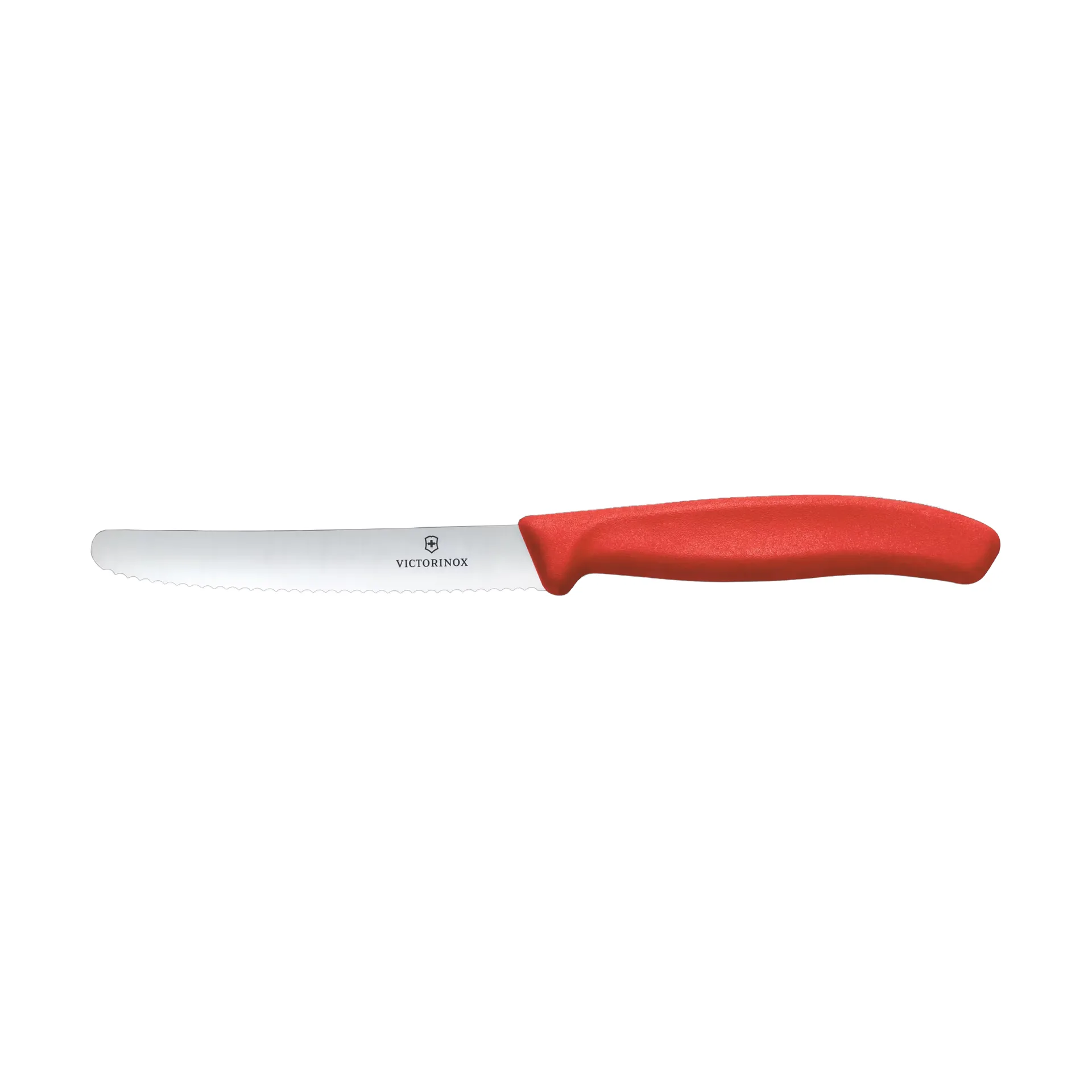Victorinox Swiss Classic pølse-/tomatkniv, tandet 11 cm Rød