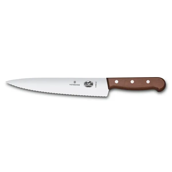 Victorinox kockkniv vågtandad 22 cm, Furu