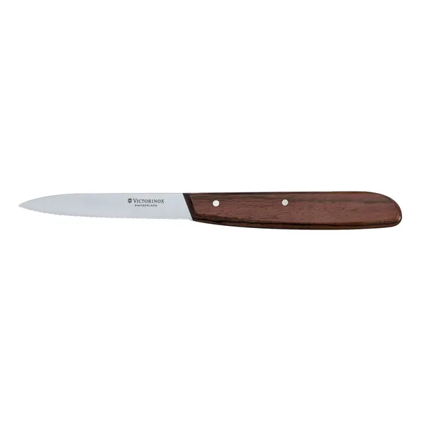 Victorinox skalkniv vågig 10 cm, Furu