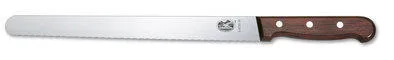 Victorinox skinkkniv vågigt blad, Trähandtag