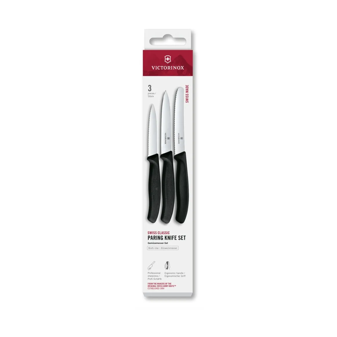 Victorinox Victorinox Swiss Classic skrælleknivssæt 3 stk. Sort