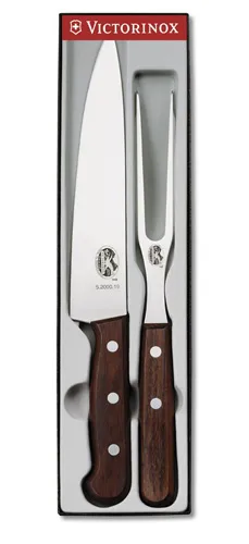 Victorinox trancherset 2 delar, Rosenträ