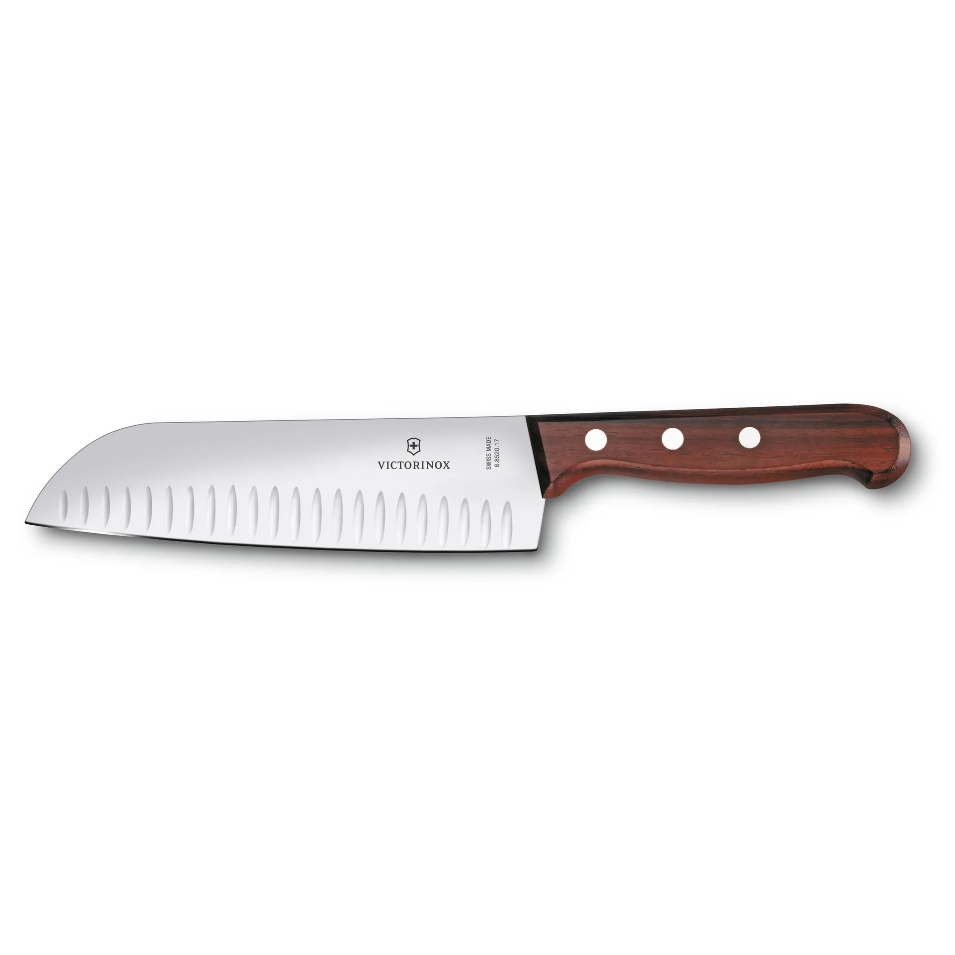 Victorinox Nóz Santoku, ryflowany, 17 cm, palisander, pudelko upominkowe