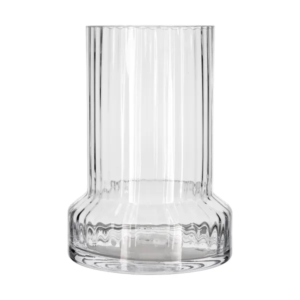 Hvils glasvas räfflad Ø21 cm