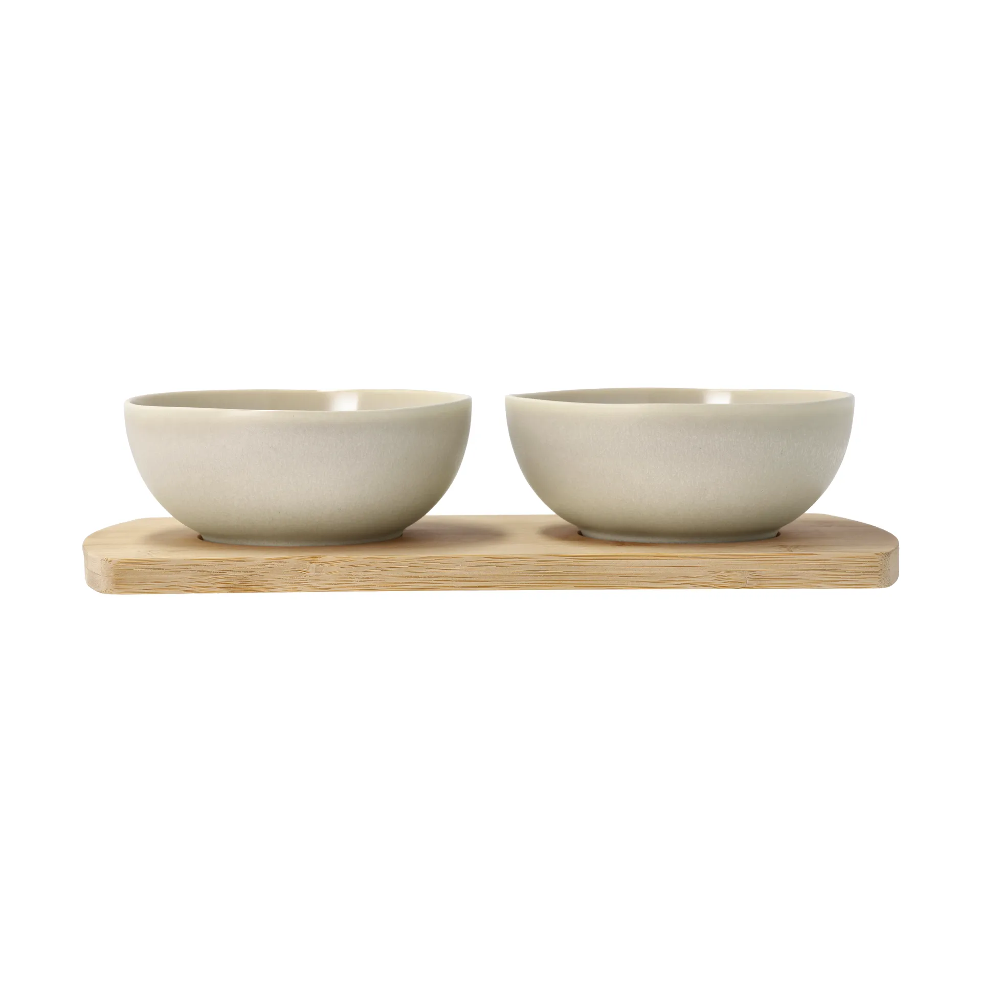 Villa Collection Shoku bambusbakke med 2 skåle Beige