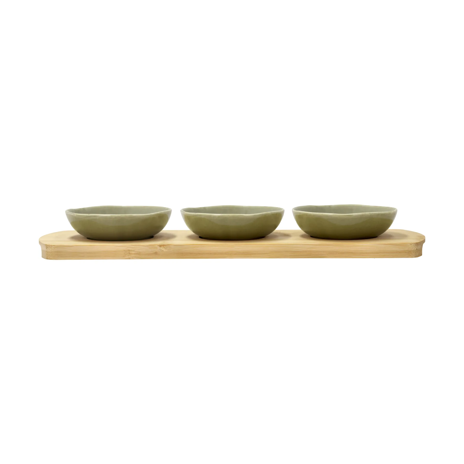 Villa Collection Shoku bambusbakke med 3 skåle Pure Green