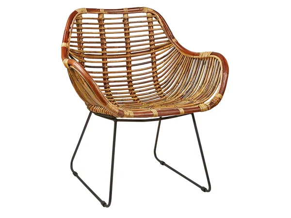 Sokna stol, Naturrattan-metall