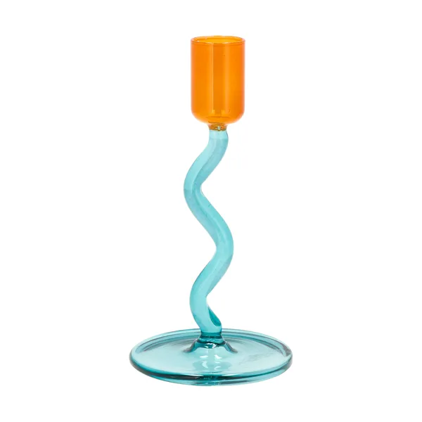 Styles ljusstake 15,3 cm, Blue-amber