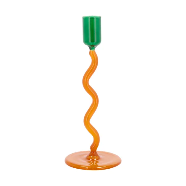 Styles ljusstake 19,6 cm, Green-amber
