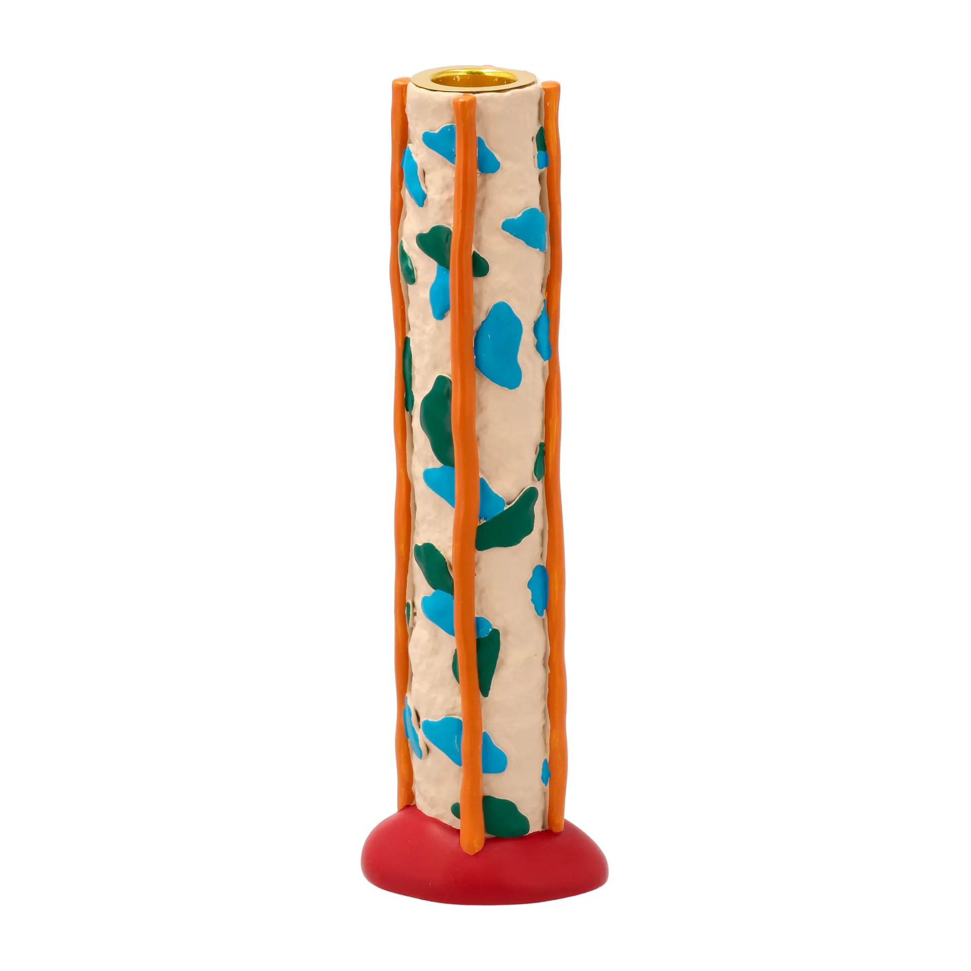 Villa Collection Styles lysestage pletter 21 cm Blue/Orange