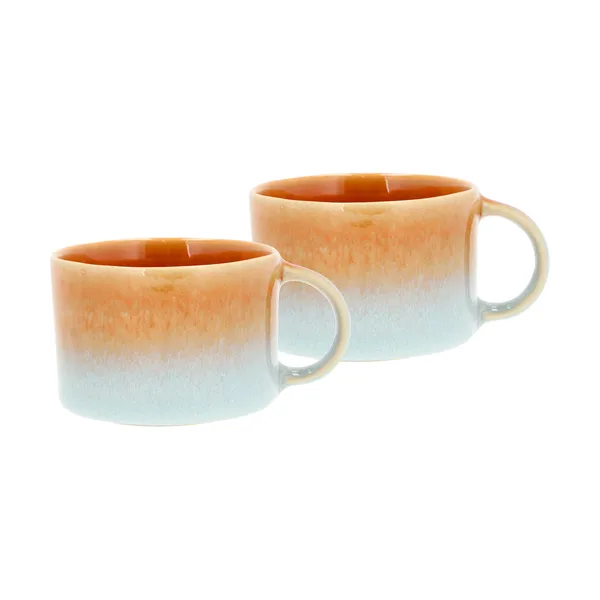 Styles mugg med öra 16 cl 2-pack, Blue-amber