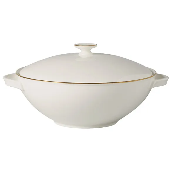 Villeroy & Boch Anmut Gold suppeterrin Hvid