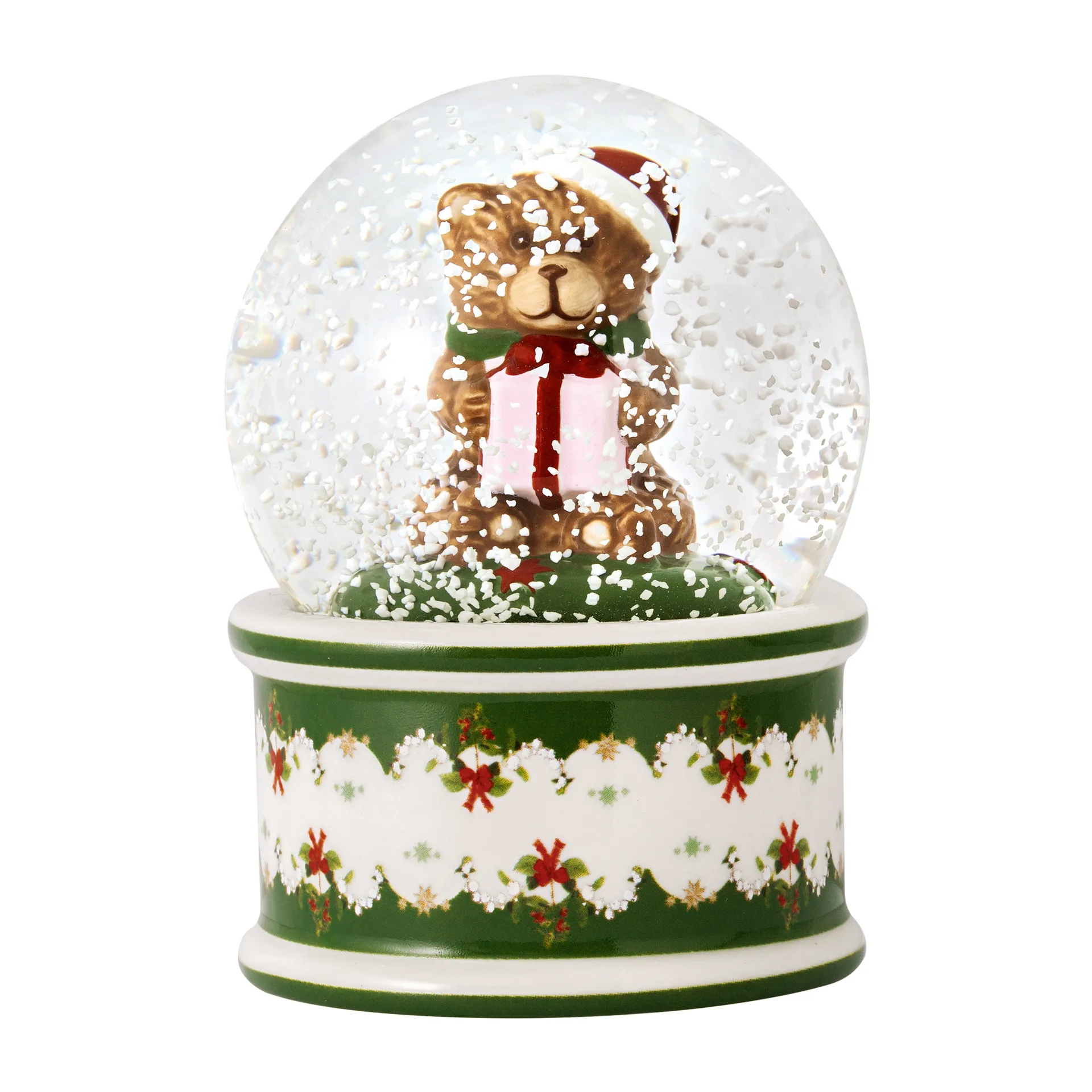 Villeroy & Boch Boule à neige ours Vert-blanc