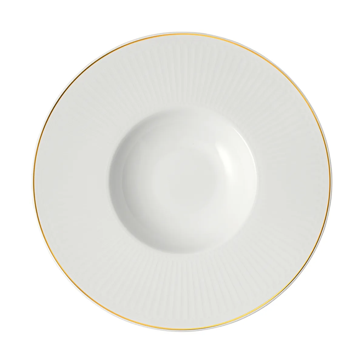 Villeroy & Boch Ch&acirc;teau Septfontaines djup tallrik &Oslash;29x4,5 cm Vit-guld