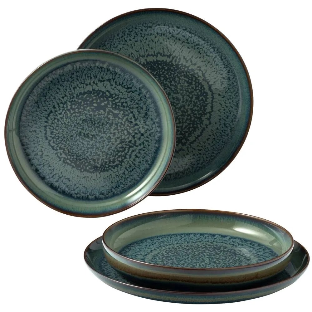 Villeroy & Boch Crafted Breeze tallerkænsæt 4 dele Grey-blue