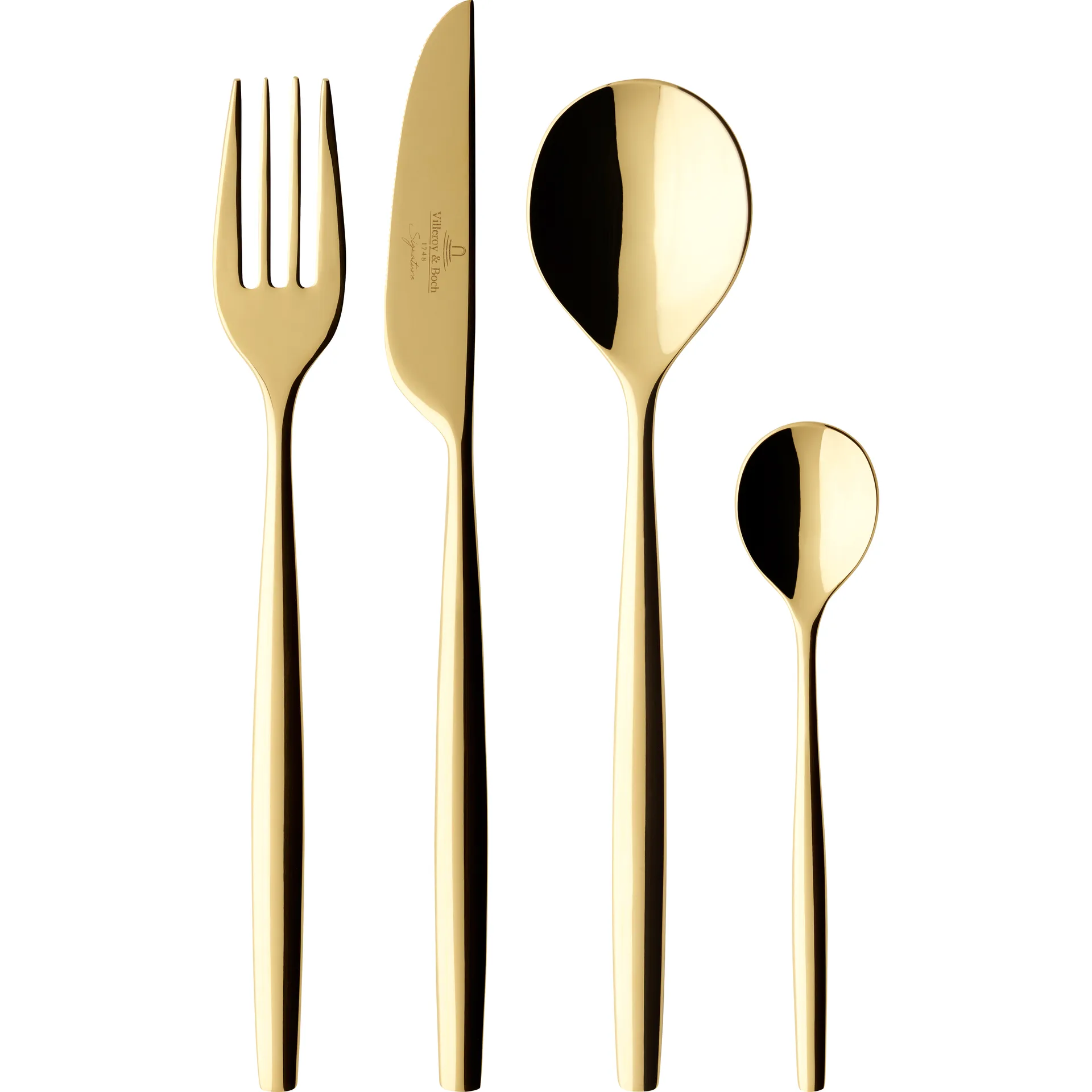 Villeroy og Boch Metro Chic d’Or bestickset 24 delar Guld